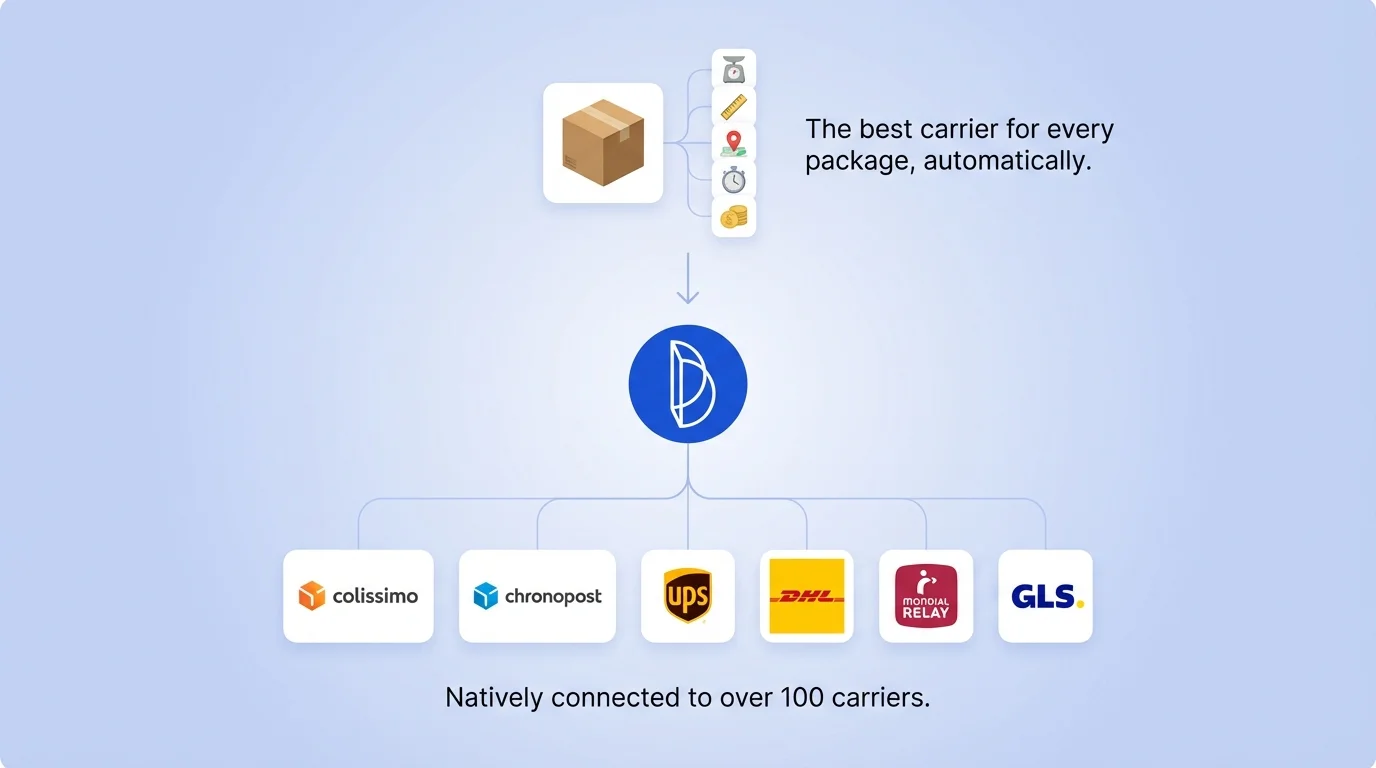 The best carrier for each package, automatically